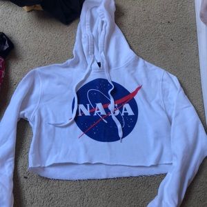 Cropped forever 21 nasa sweatshirt